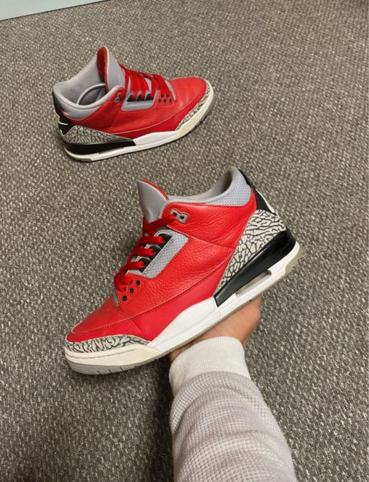 Air Jordan 3 Unite Red Cement marime 44,5