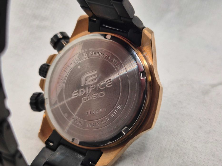 Ceas Sport Casio Edifice EFR 558 gold-b ,Black friday NOU, Garantie