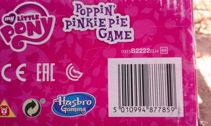 Poppin' Pinkie Pie Game Tort surpriză aniversare MLP, nou, sigilat