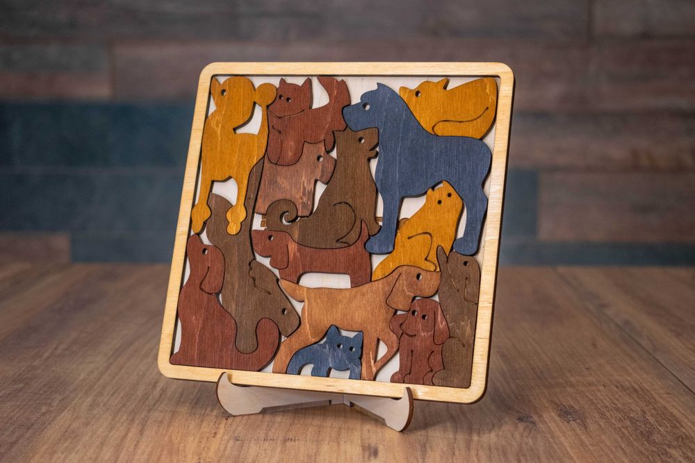 Дървен пъзел "Верни Другари"