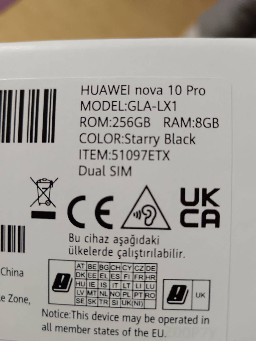 HUAWEI nova 10 pro 256GB 8GB