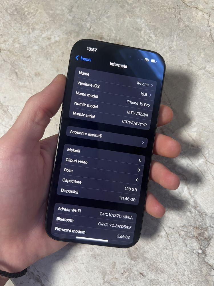 iPhone 15 Pro Black Titanium CA NOU