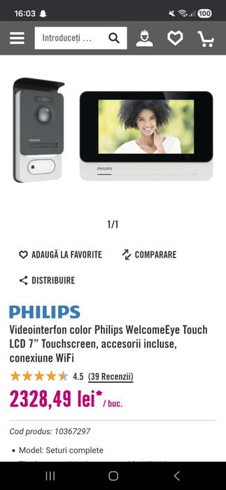 Videointerfon Phillips-Sigilat 100% Nou