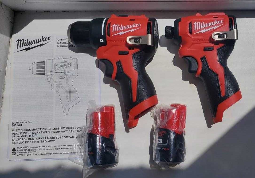 Бесщеточный импакт винтоверт и дрель шуруповерт Milwaukee 3494-22