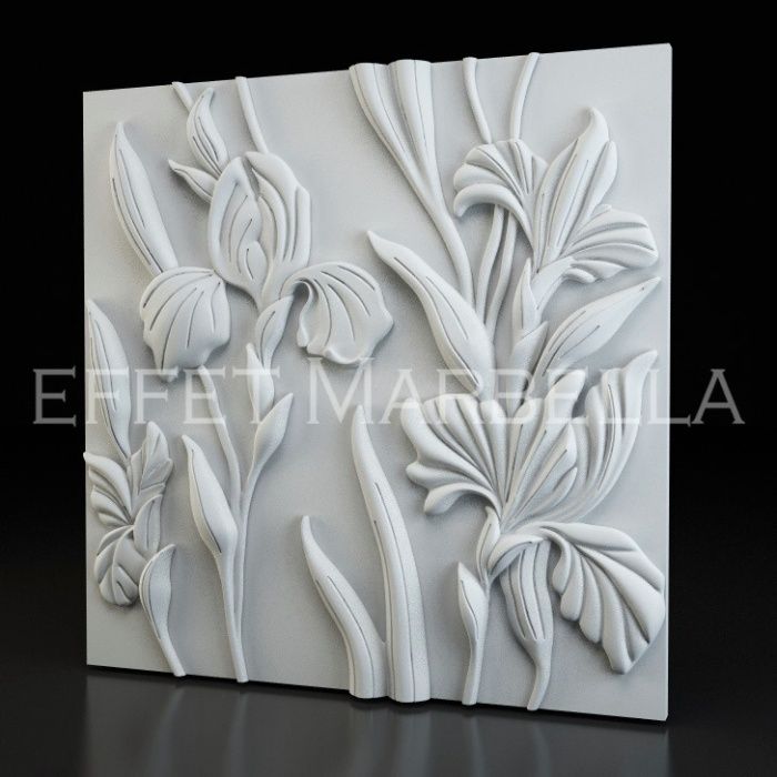 Декоративни 3D панели - 3д гипсови панели, облицовки за стени 0140