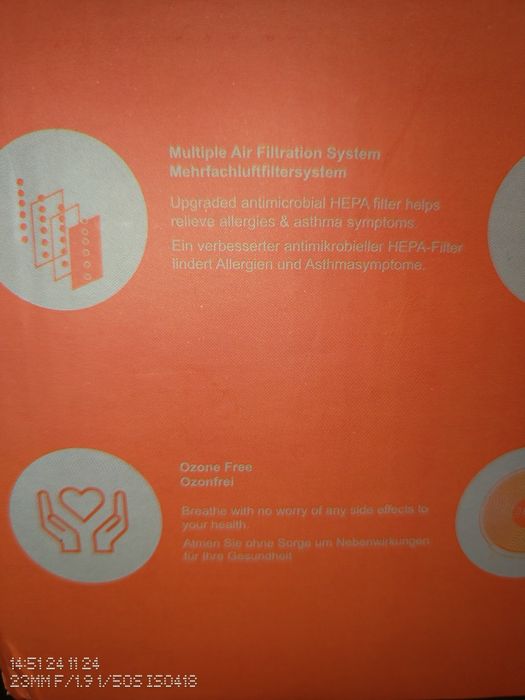 Unbeaten ferris 360 Purifcator aer smart wifi display led, filtru hepa