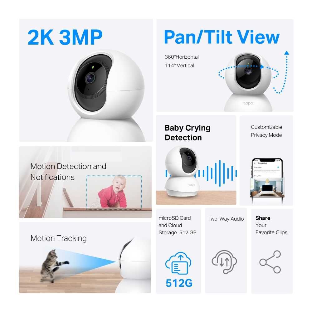 Вайфай Камера TP-Link Tapo C210 — Датчик Движения