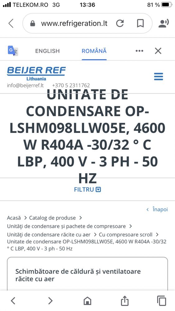 Agregat Frigorific Danfoss Optyma (Tecumseh,Embraco,Cubigel)