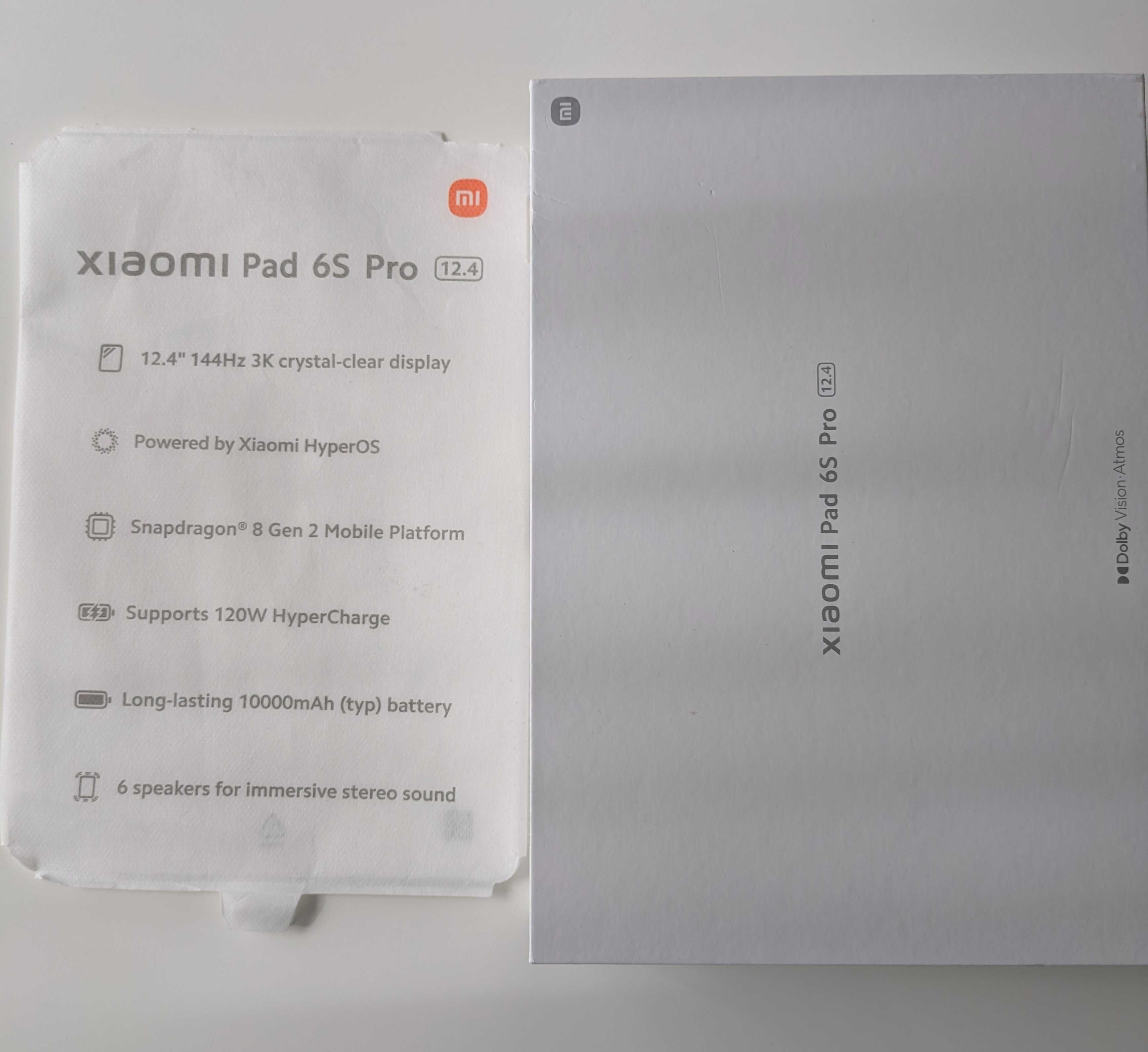 XIAOMI Pad 6S Pro 12.4 256GB 8GB 120W зарядно 10000mAh цвят Graphite