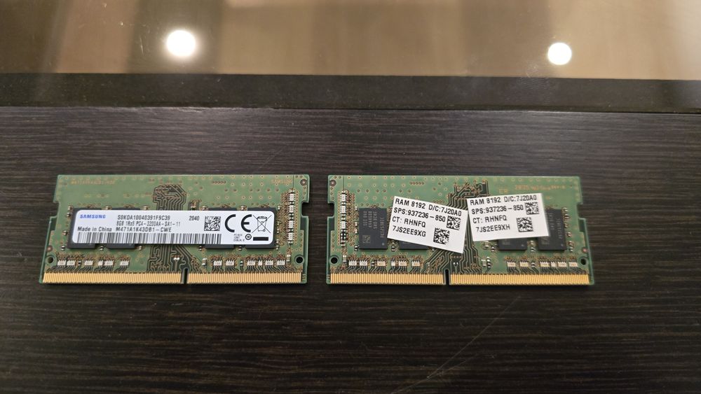 2 бр. RAM Memory - Samsung M471A1K43DB1-CWE 8GB DDR4 SO-DIMM laptop