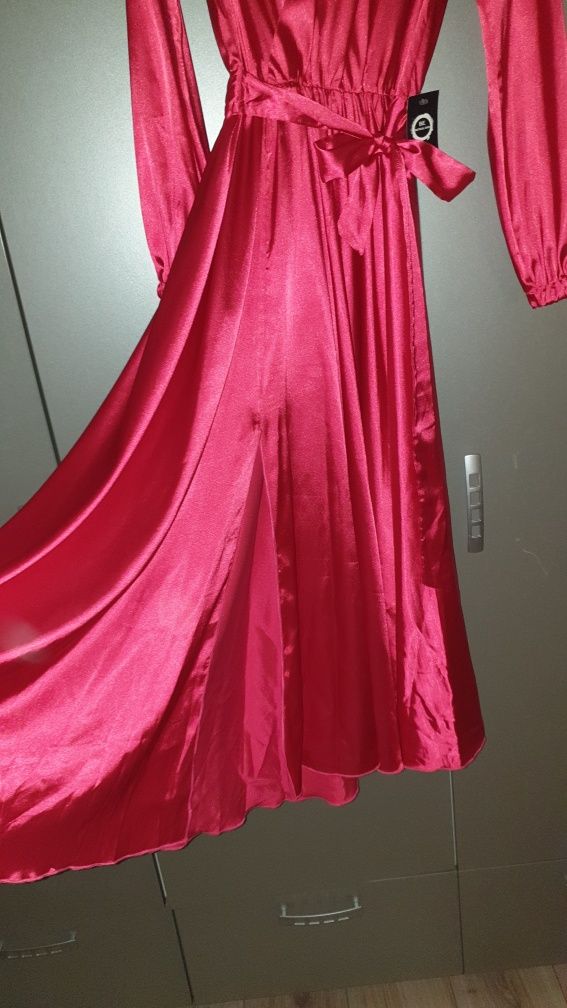 Rochie Sonia lunga fucsia Buticul Evei - mXS