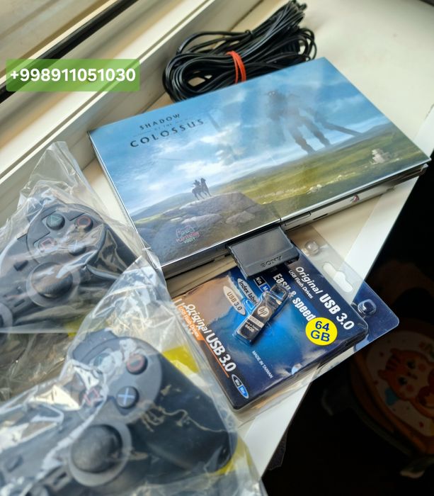 PlayStation 2 slim 2ta yangi joystik bilan.