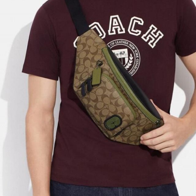 COACH кожена чанта унисекс с кутия и торбичка НОВА