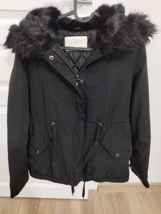 Черна парка ZARA, размер XS