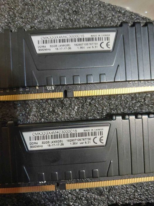32GB DDR4 G.Skill Ripjaws, Corsair Vengance, Crucial, HyperX, 3000Mhz