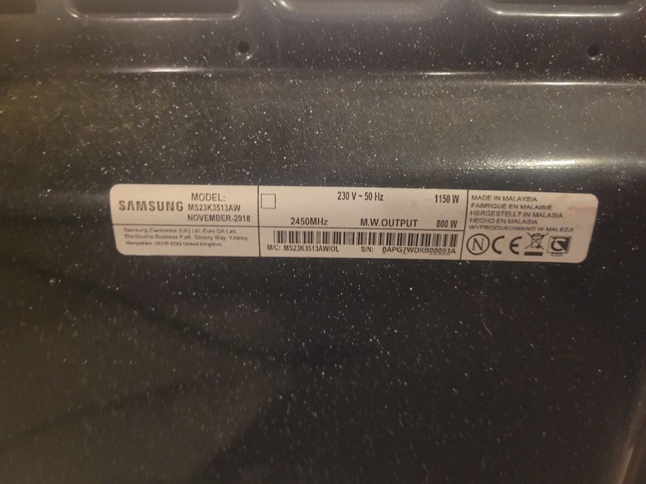 Vând Cuptor Microunde Samsung MS23K3513AW ceramic 23l