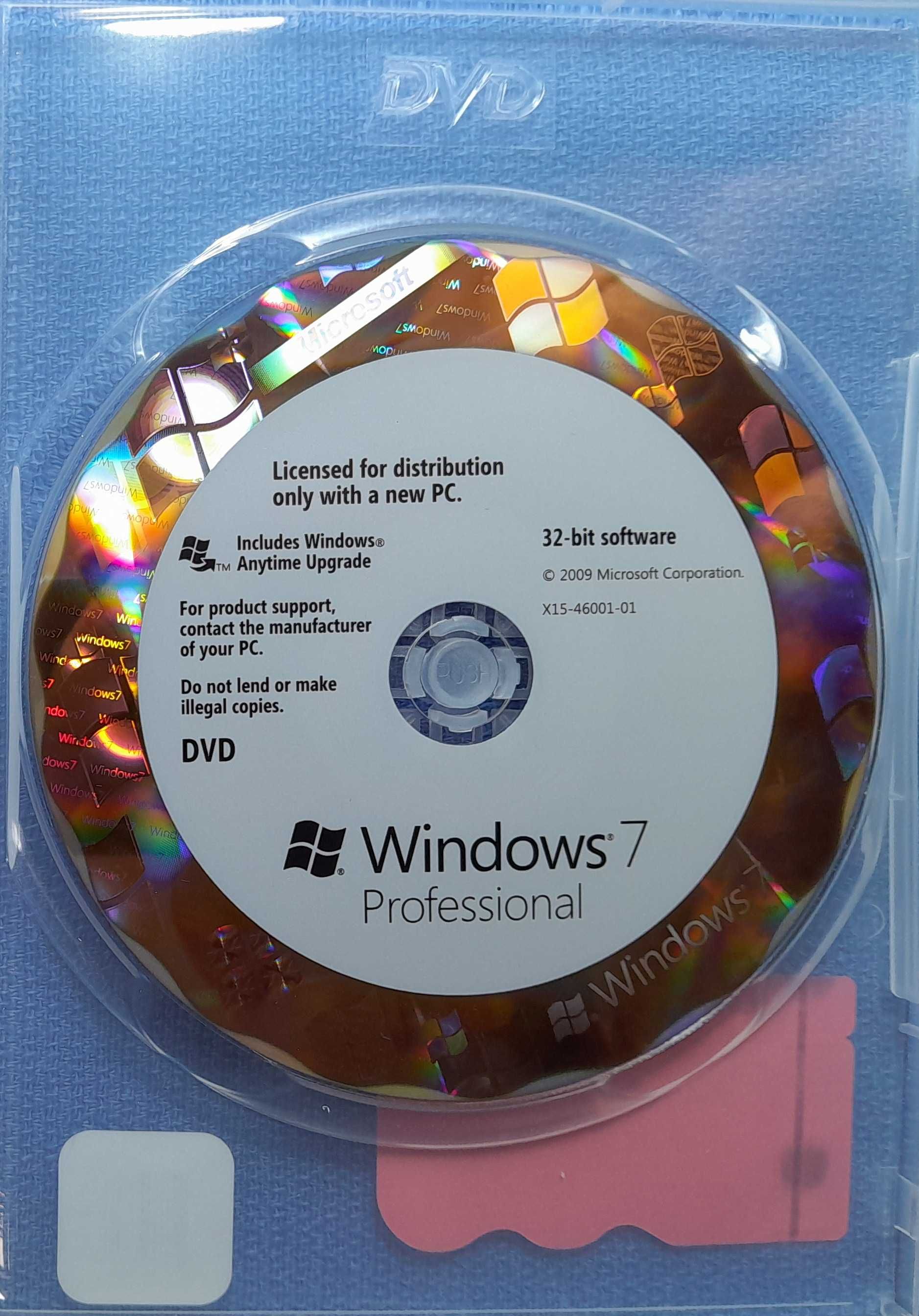 ОЕМ-лицензия Windows Pro 7 (32-bit Eng) для сборщиков систем