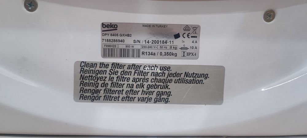 Сушилня BEKO DPY 8405 GXHB2 / кондензационна с термопомпа, 8 кг