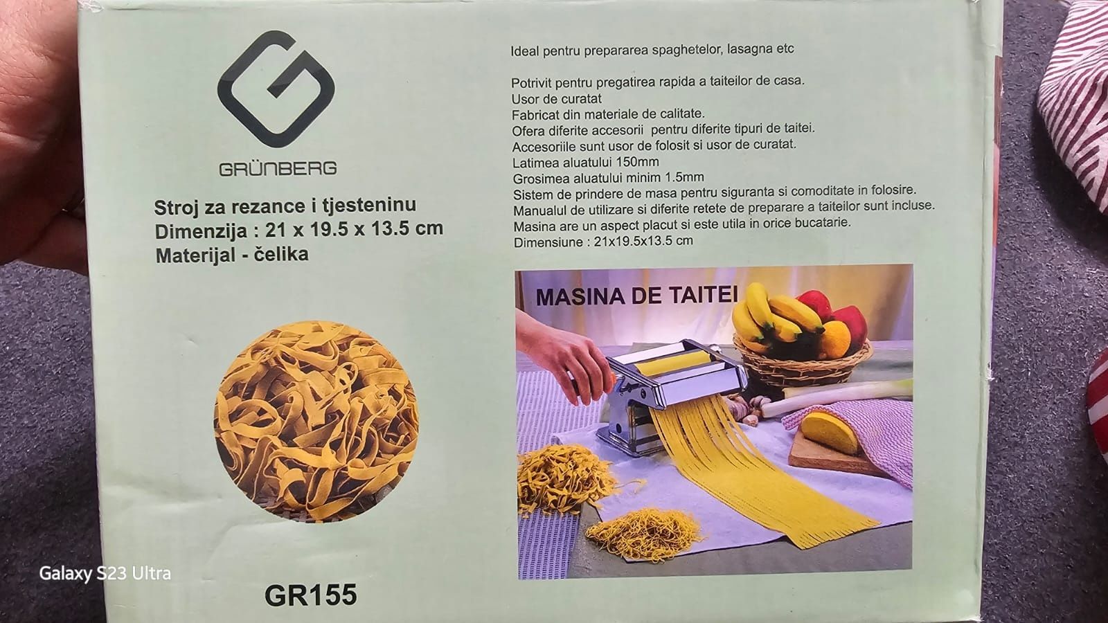 Masina de facut tăieței lasagna spaghete marca grunberg