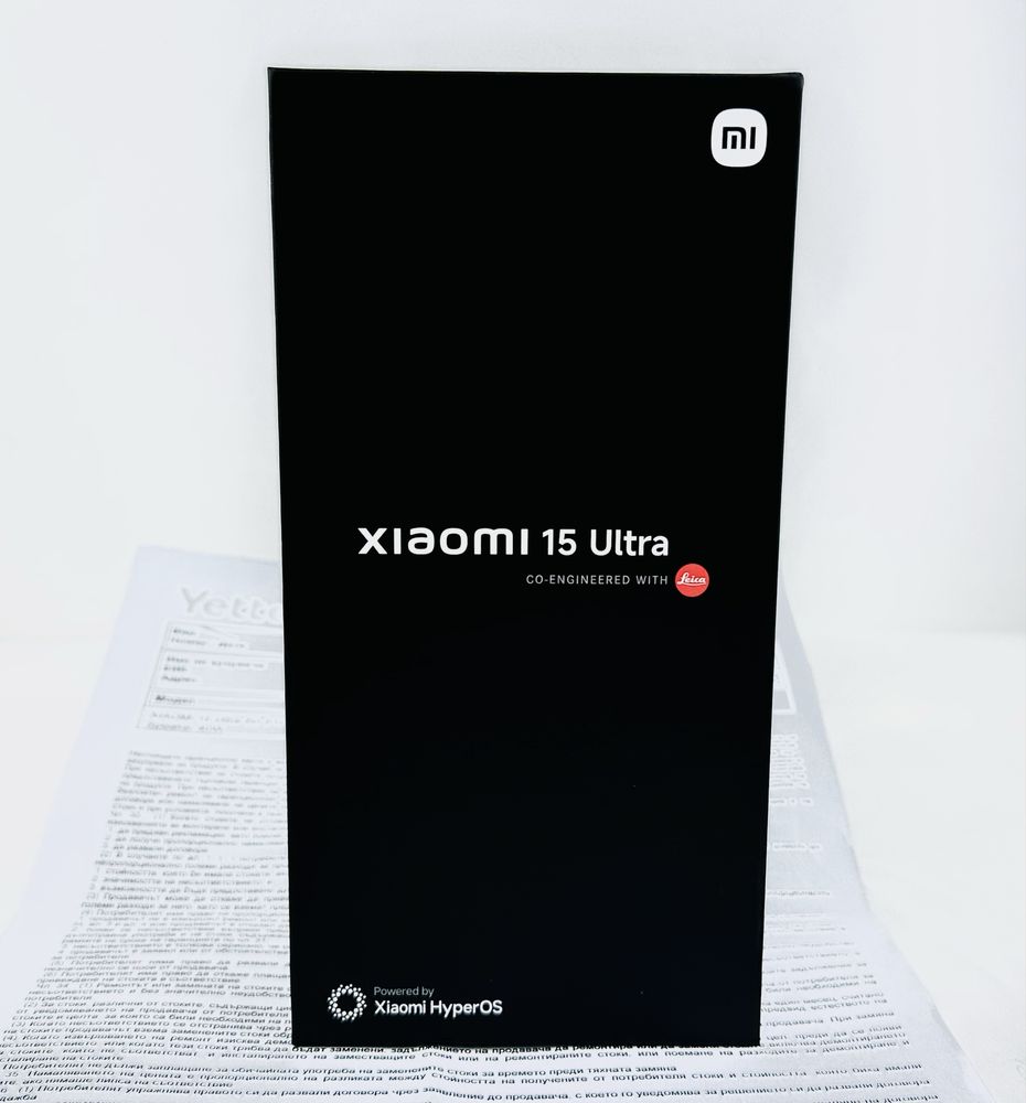 НОВ! Xiaomi 15 Ultra 5G 512GB 16RAM Black 3г. Гаранция!