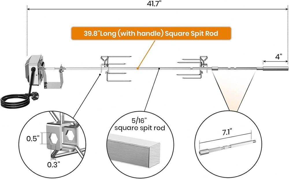 Rotisor Weber Spirit/Spirit II 200/300, INOX total, REDUS de la 780RON
