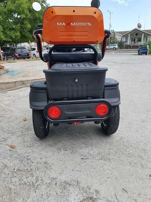 ТОП ОФЕРТА Електрическа триместна триколка MaxMotors X2 1500W ORANGE