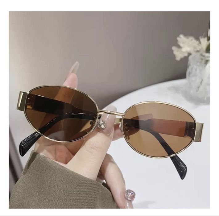 Солнцезащитные очки овальные однотонные