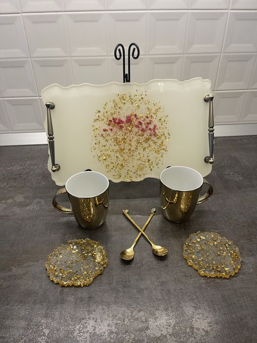 Set Tavă de servire din rășină