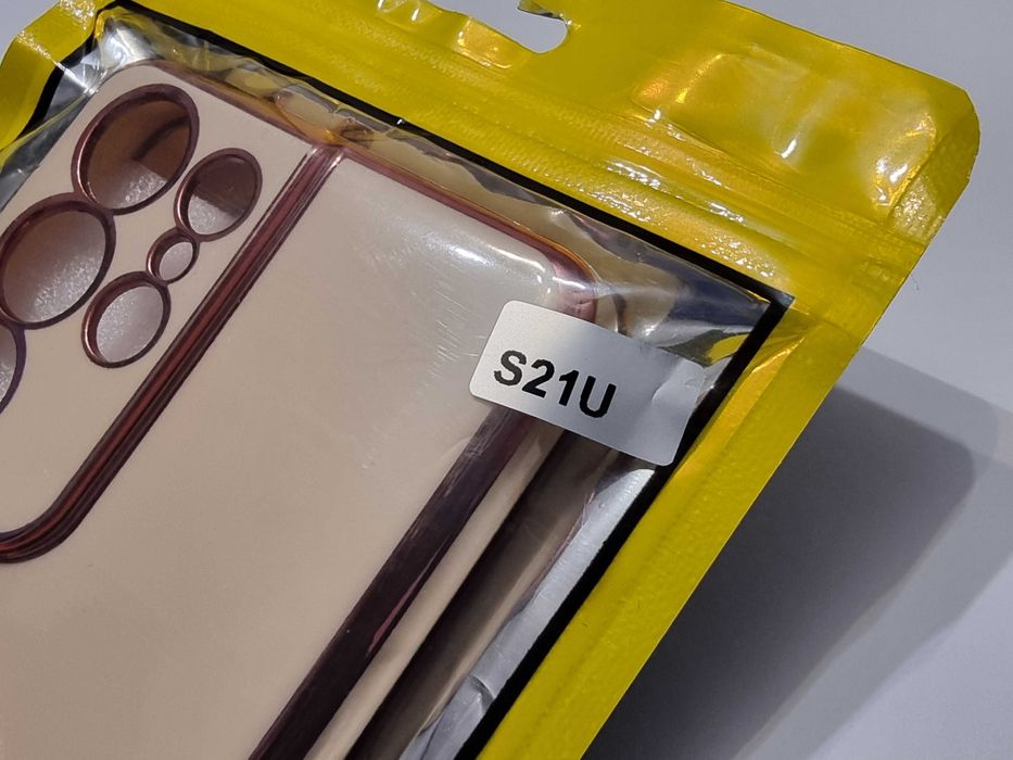 Husa protectie cu inel Samsung S21 Ultra 5G, roz pudra