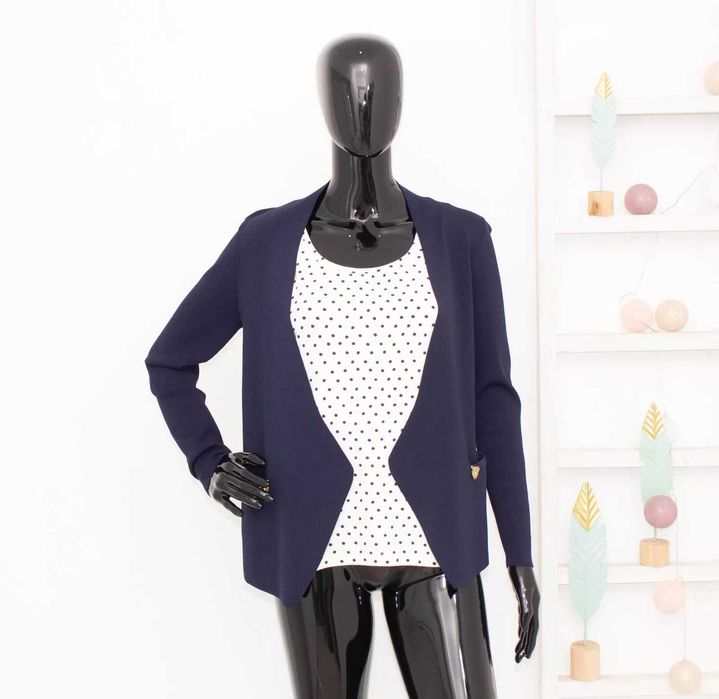 Escada Sport оригинална дамска жилетка без закопчаване коприна/памук М