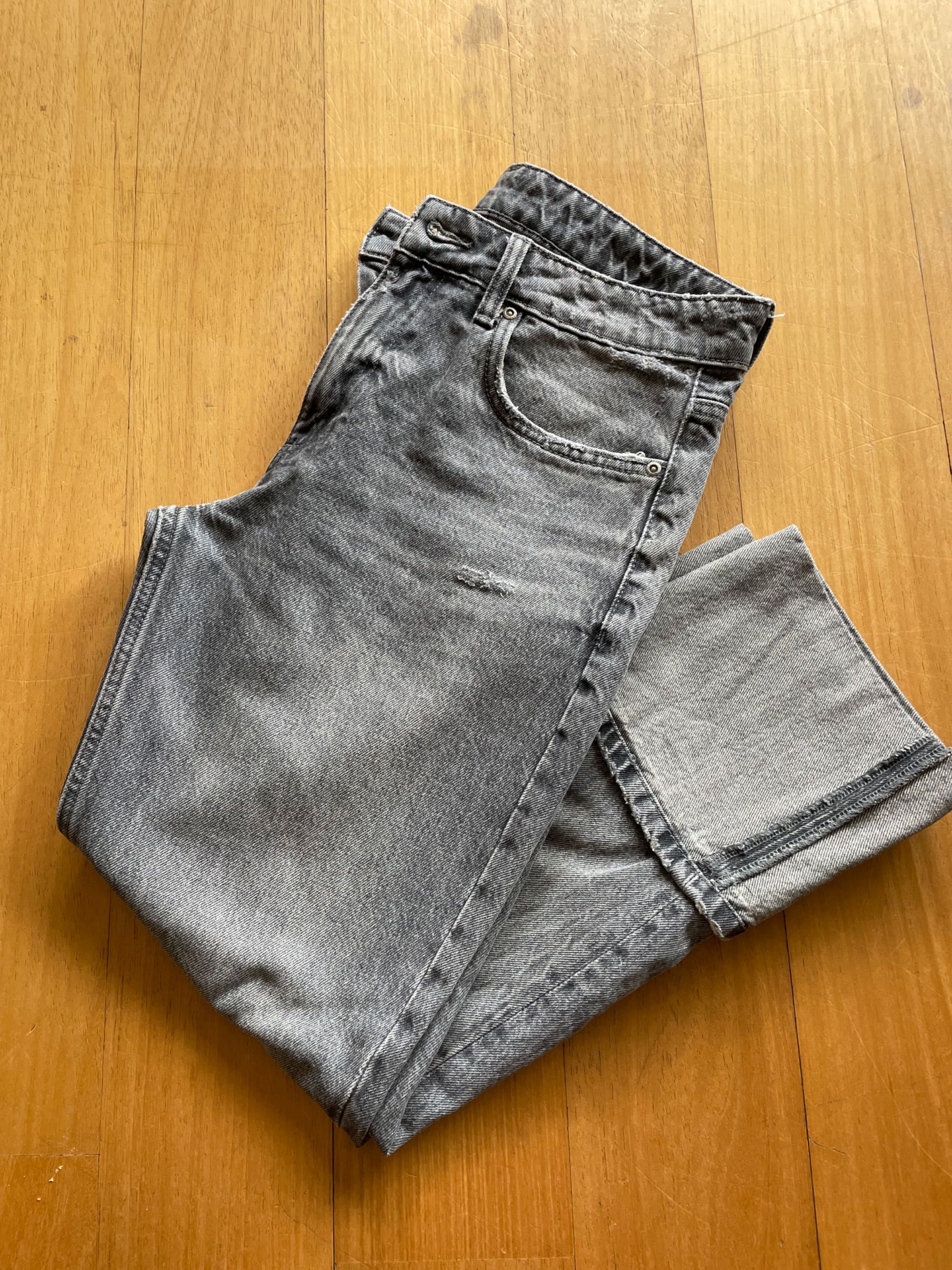 Дънки ZARA, цвят сиво, номер 40