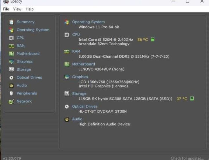 Lenovo ThinkPad i5 T 510 SSD 128/8 Gb rami - Win 11 PRO