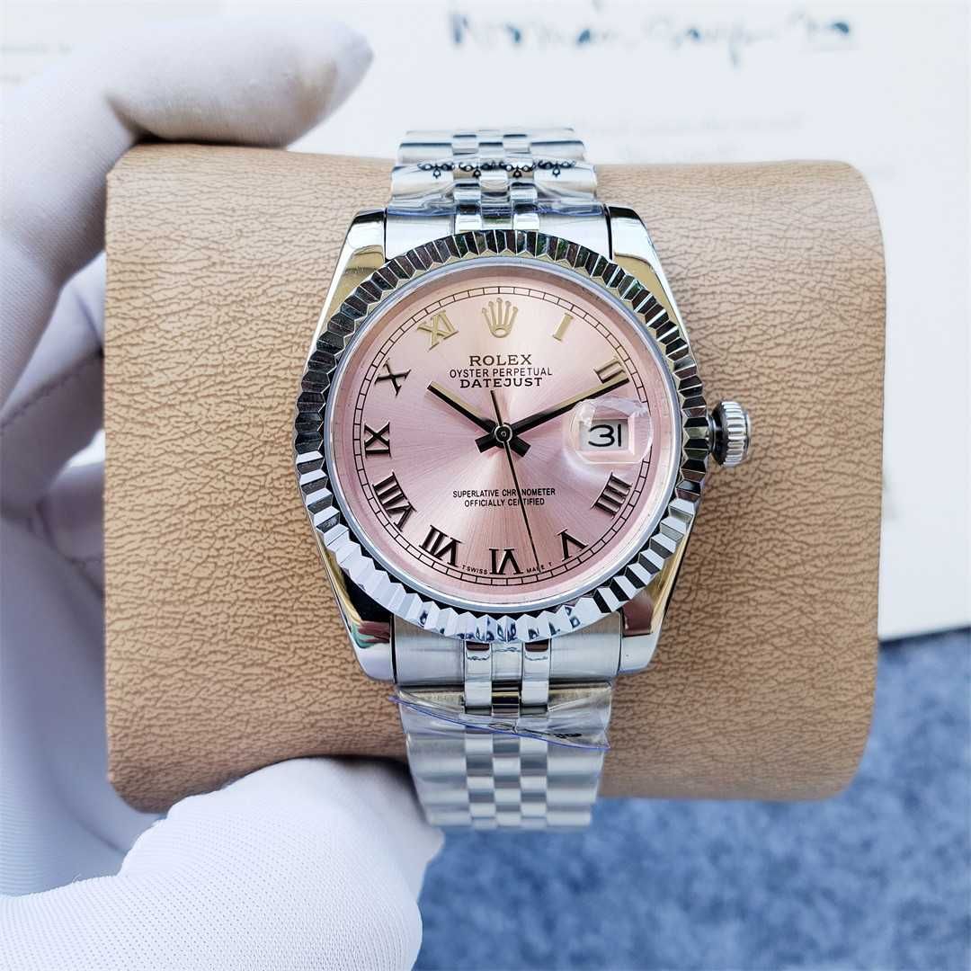 Ceas de dama automat Rolex Lady-Datejust Pink Roman 36 MM