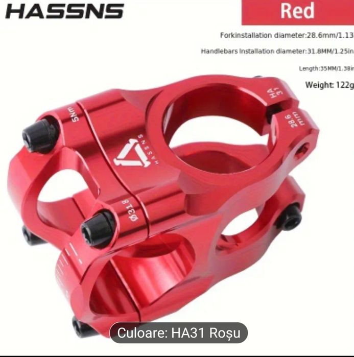 Pipa scurta ghidon bicicleta noua