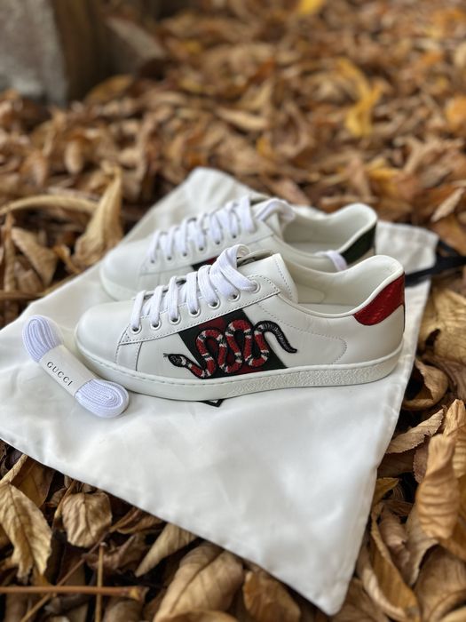 Gucci Ace Embroidered Snake 456230 Unisex size 39.5