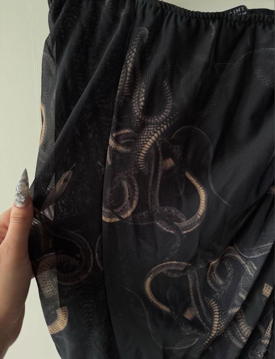 all saints midi asymetric skirt