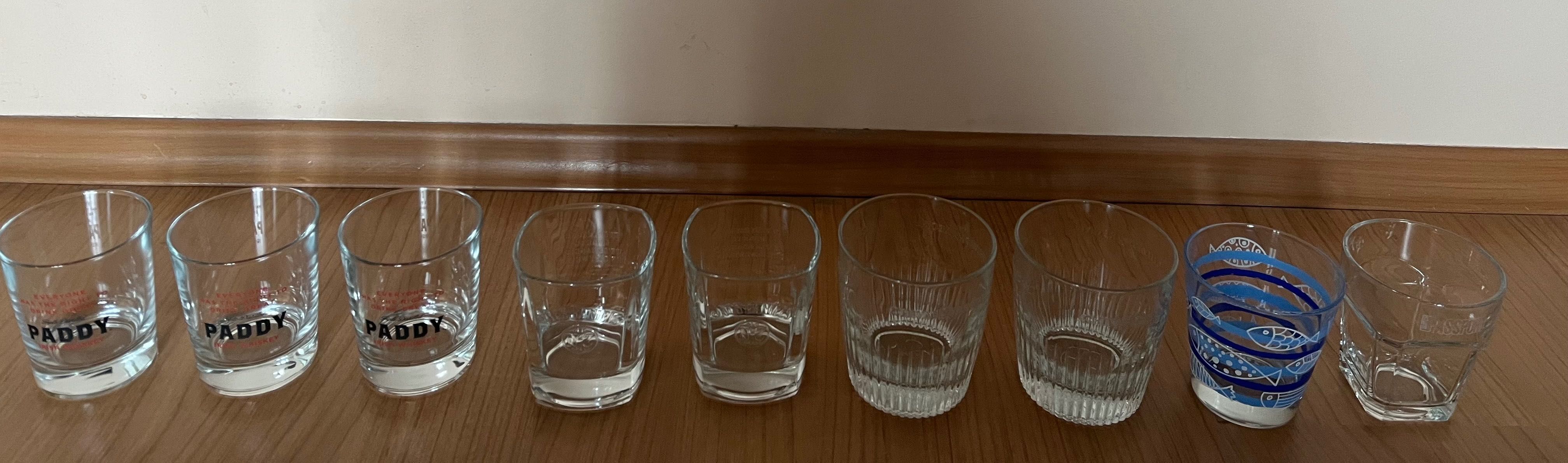Chivas Regal, Paddy, Jack Daniels - чаши за уиски 7 бр+ 2бр.лот 13 лв.