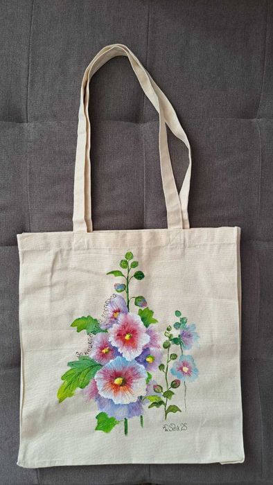 Ръчно рисувани памучни чанти и тениски