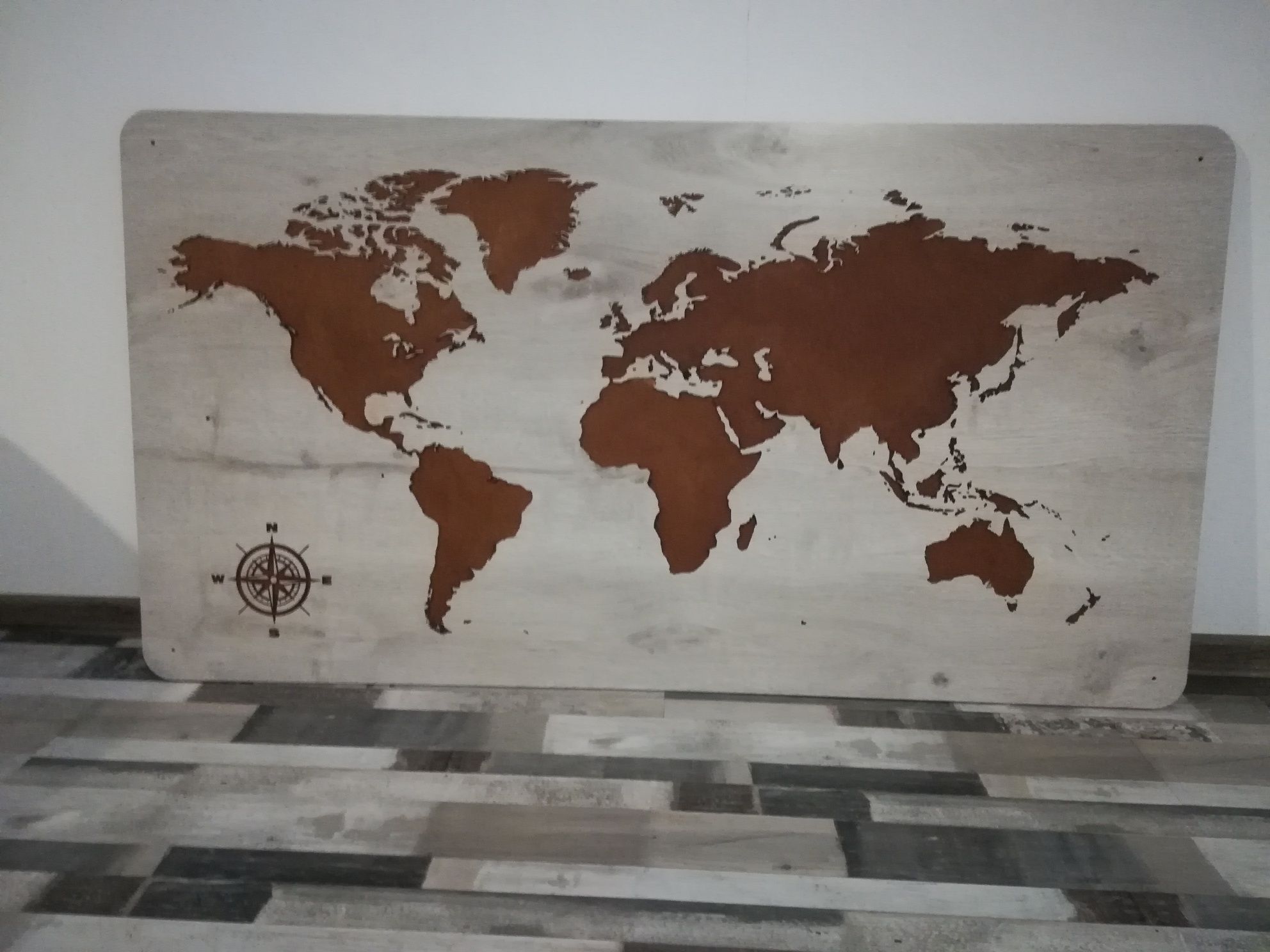 Harta lumii, gravură, tablou