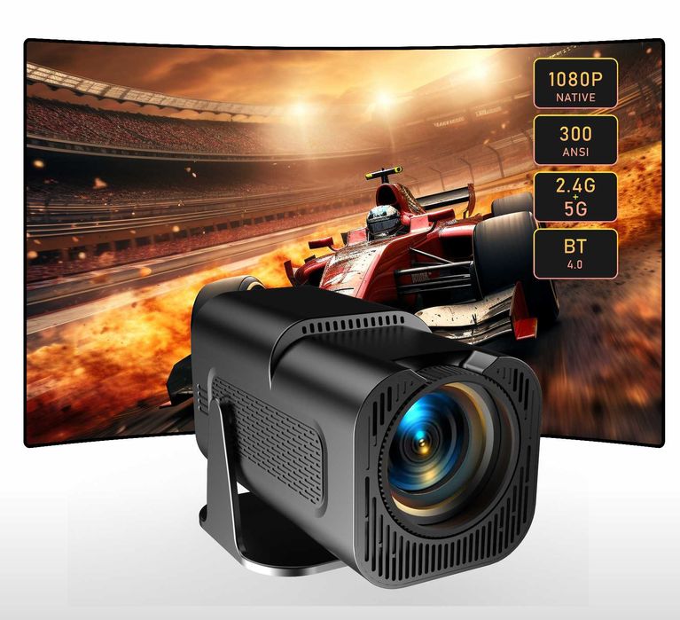 Portable projector for home theater, 1080p smart HD 4K