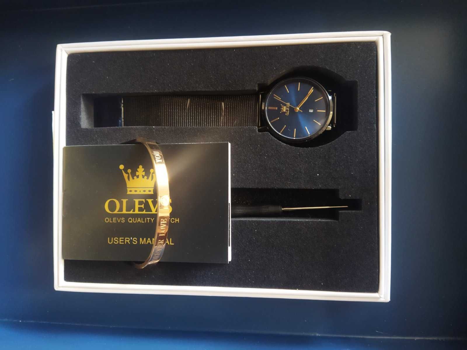 OLEVS Дамски кварцов тънък лек часовник от неръждаема стомана
