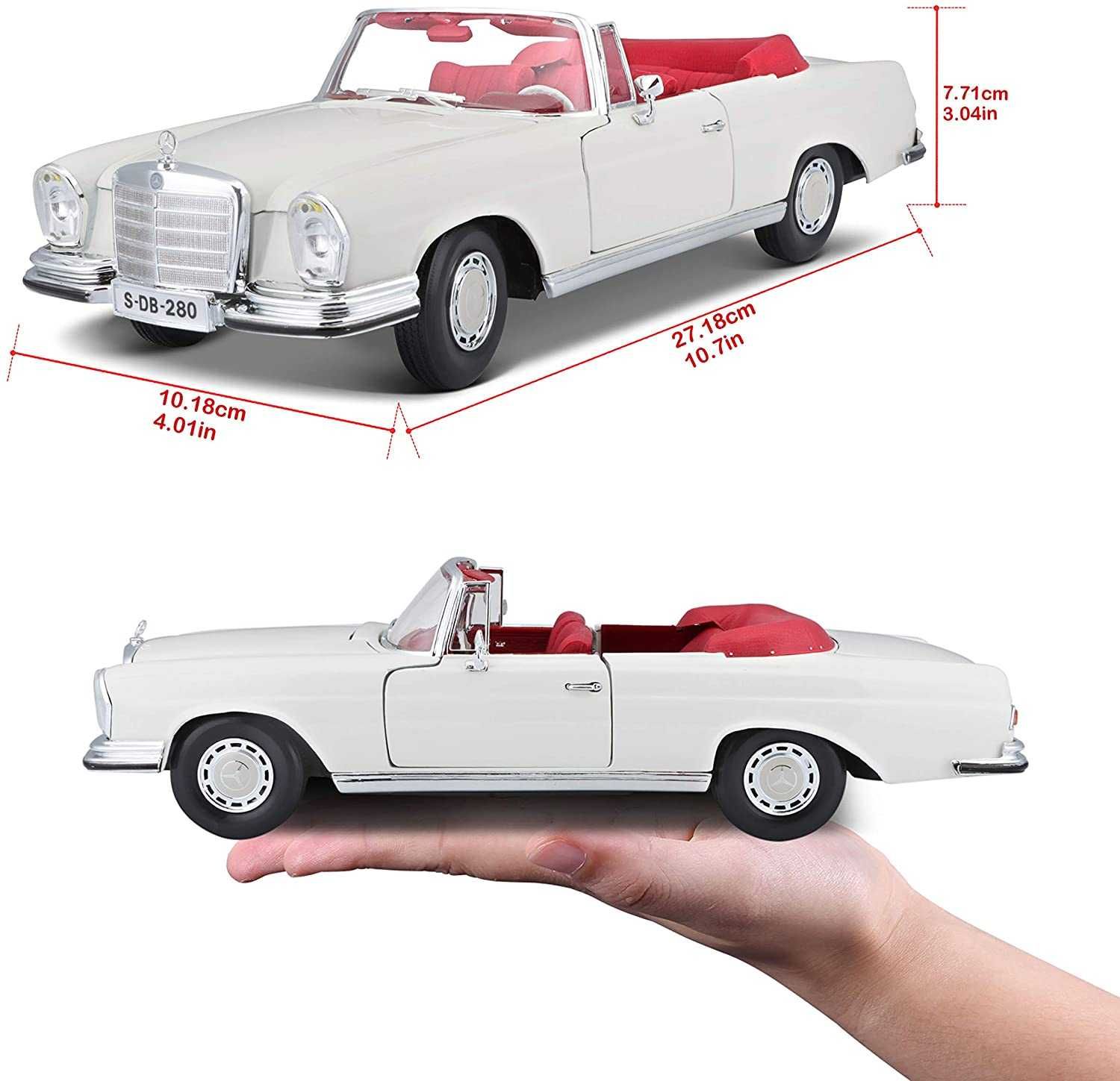 MAISTO MERCEDES-BENZ 280 SE machetă auto scara 1:18 an 1967