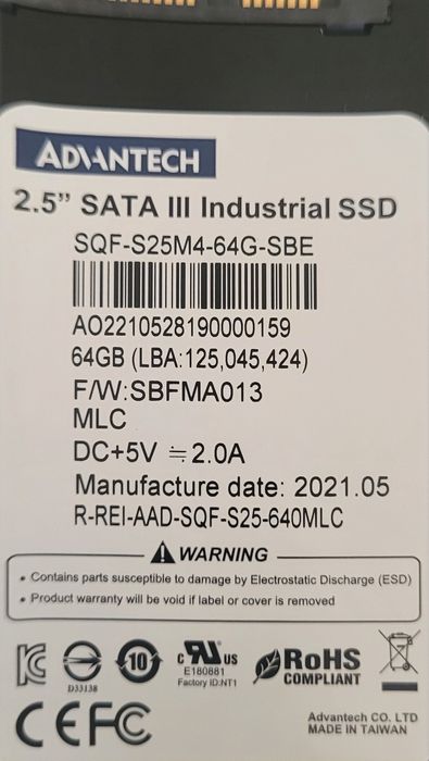 Vând SSD 64GB - SATA 3 - Type MLC 2,5" - 6Gbit/s, Sigilate, Noi!!