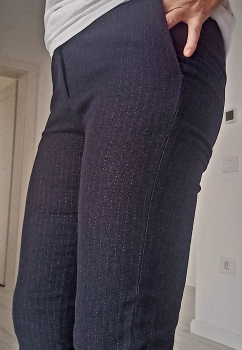 Pantaloni Sandro Paris  S  fir argintiu