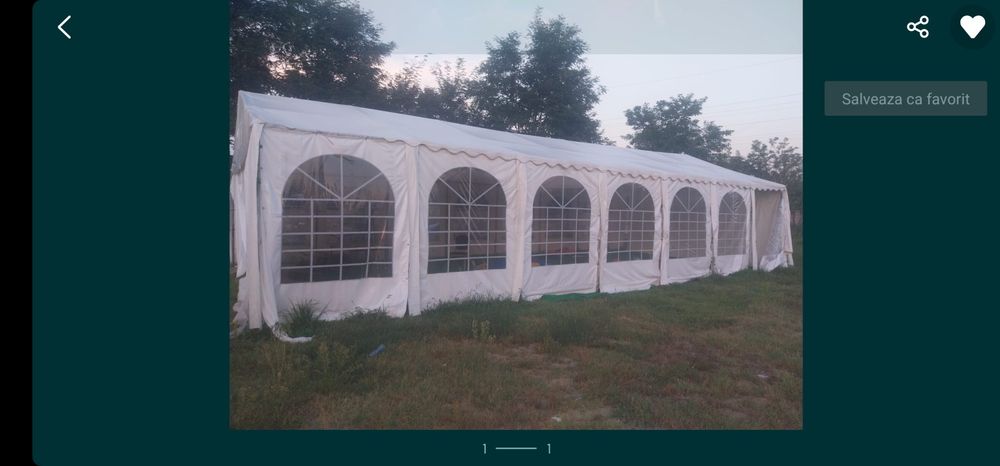 Vând cort evenimente(depozitare) 14m/7m
