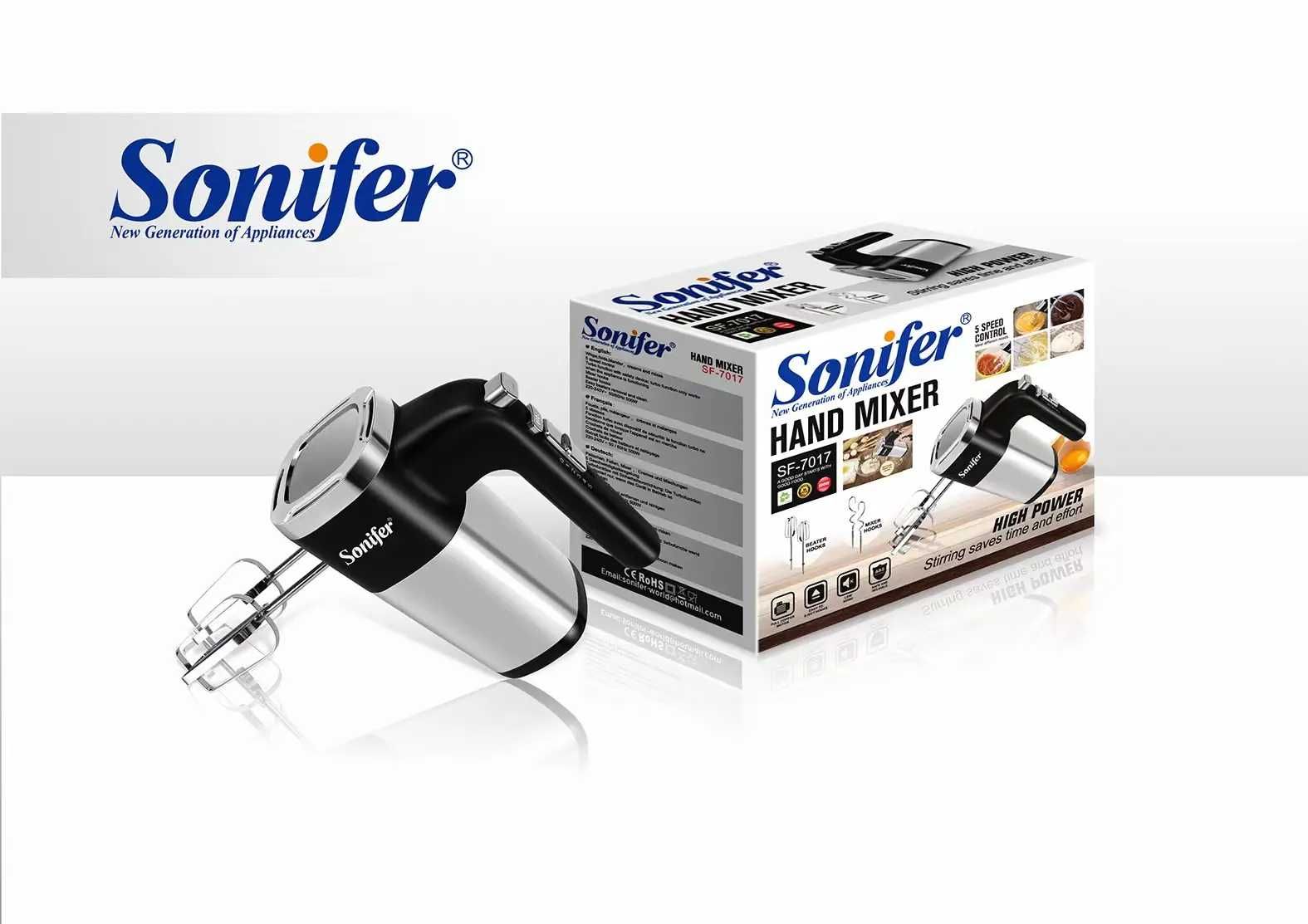 Sonifer SF-7017 электрический ручной миксер 500 Вт Mikser Miksir Miksr