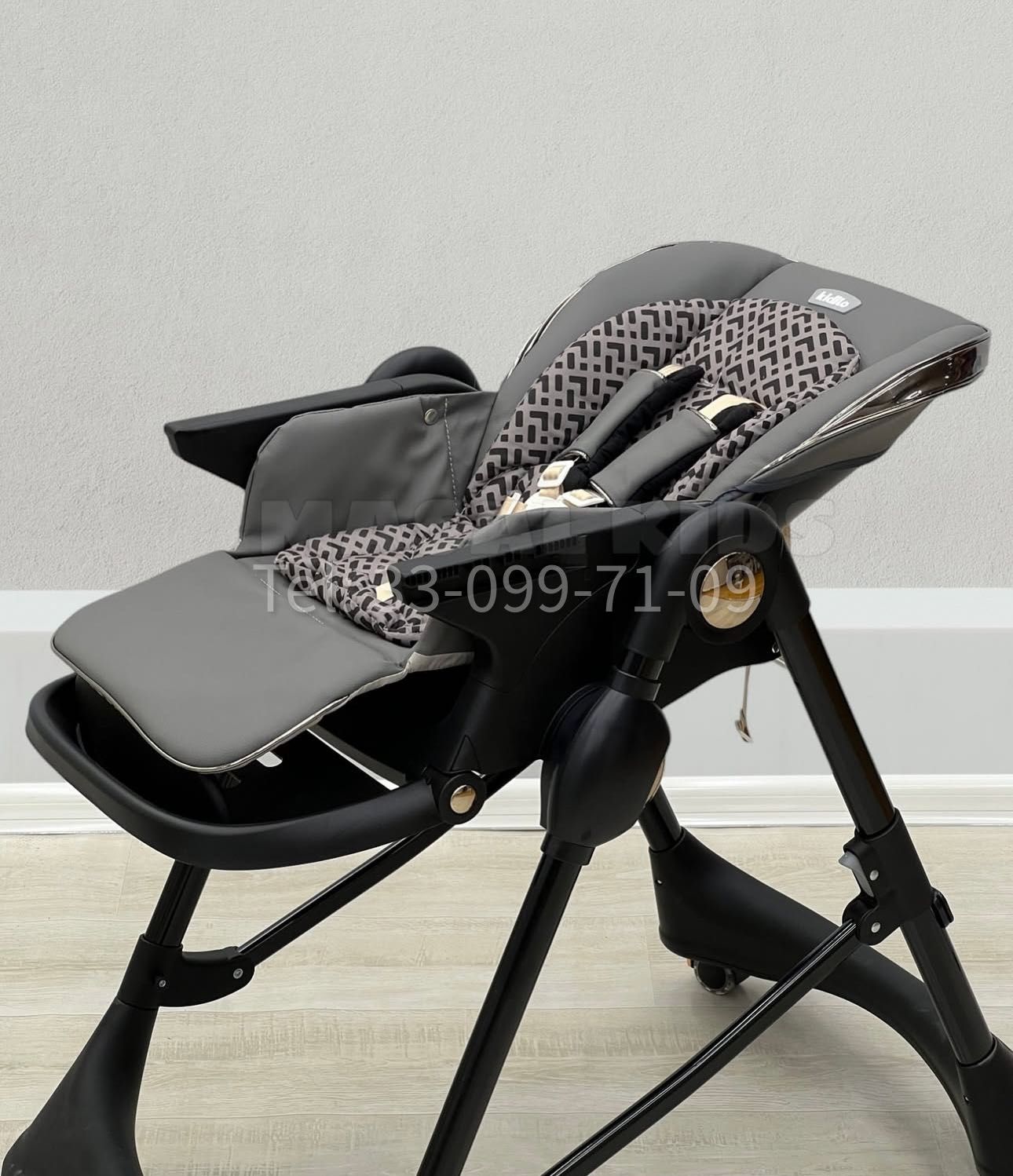 Стульчик для кормления Kidilo 202 — регулируемый складной на колесиках