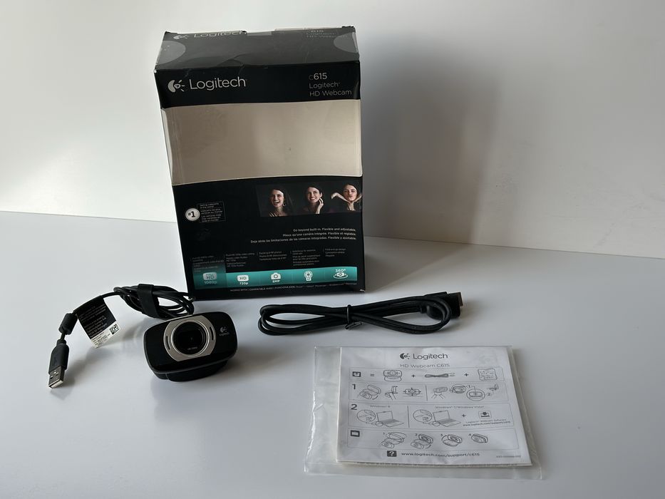 Camera Web Logitech HD 1080p Model C615 Streaming FullBox 360 Grade