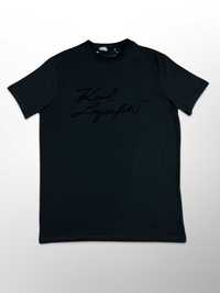 Автентична 2023/24 Karl Lagerfeld черна тениска -65% по-евтина - S M L