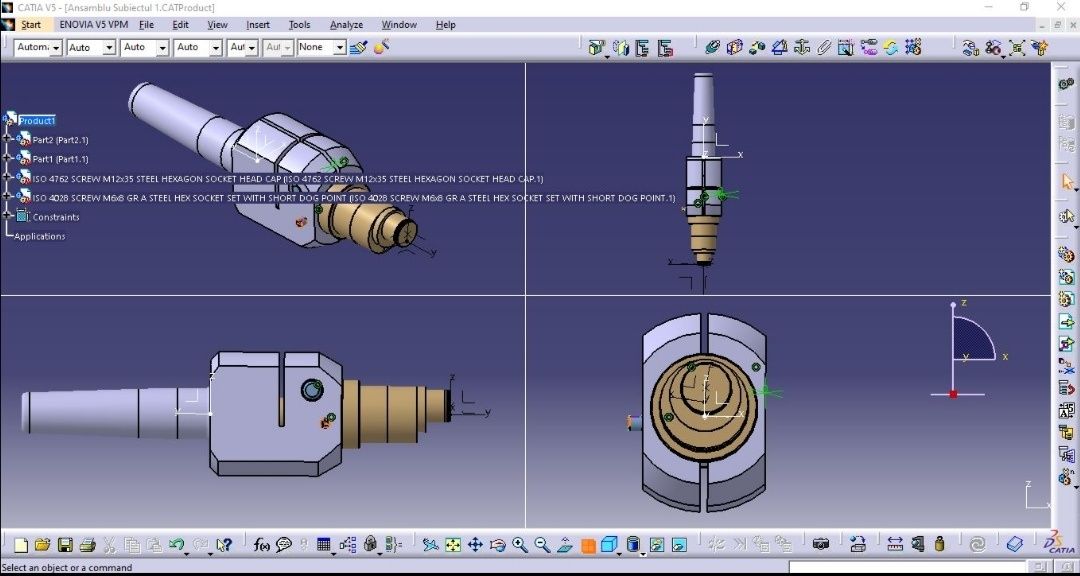 Realizez și execut desene 2D si modelare 3D in CATIA v5 si SolidWorks